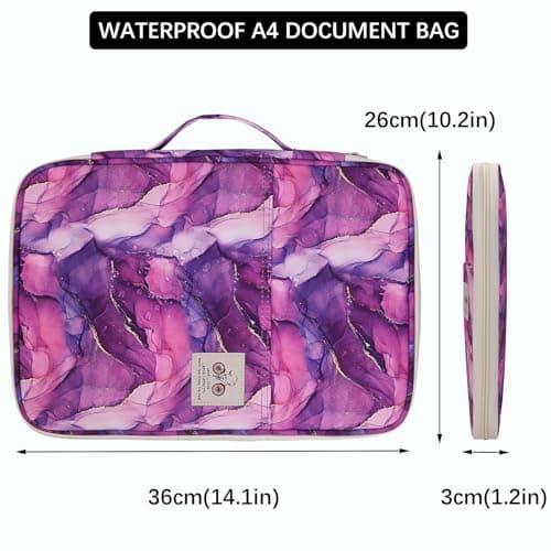 JAKAGO A4 Document Case, Multi-Pocket Portfolio Folder, Travel Portfolios — view 2
