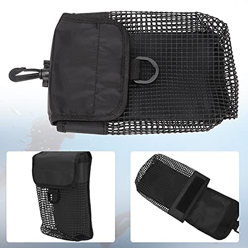 Tiiyee Scuba Diving Mesh Bag for Snorkel Equipment Gear, Outdoor Swimming Fish Pouch Sports Backpack with Hang Buckle Portable Underwater Lightweight Goods Storage Organizer for Gym Workout — view 4