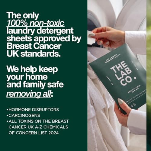 The Lab Co. Laundry Detergent Strips Washing Sheets | Travel Pack | Eco Ultra-Concentrated | Non-Bio | Sensitive Skin | Non-Toxic Fragrance | EDC-Free | Refreshing Lime Eucalyptus Cucumber | 3 Loads — view 3