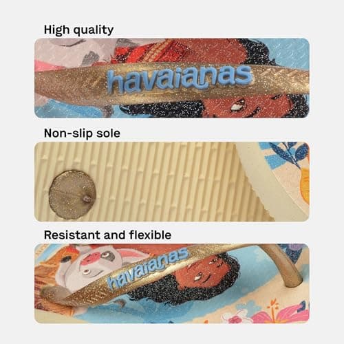 Havaianas Kids Slim Princess Girls FlipFlop Beige/Beige 12 UK — view 4