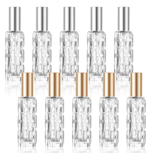 ViEinkaufen 10Pcs Travel Refillable Perfume Atomisers 10 ml Glass Bottles