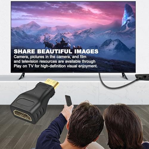 XIELBIS 2 Pack Mini HDMI to HDMI Adapter, HDMI Male to Female Converter — view 5