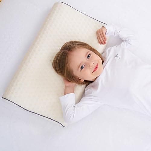 SIKAINI Kids Memory Foam Wave Pillow, Hypoallergenic Neck Support for Children (3-10 Years), Breathable & Machine Washable Cover, Certified Safe Toddler Pillow for First Big Bed, Orthopedic Design — view 4