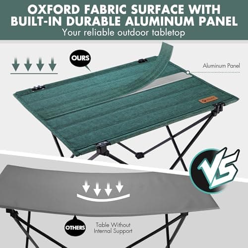 VILLEY Folding Camping Table with Carry Bag 56.5x41.5 cm — view 6
