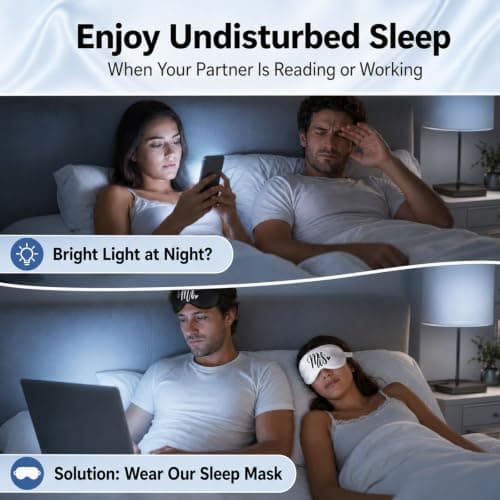 Mr and Mrs Sleep Mask,Blindfold Wedding Games for Reception,Couple Sleep Eye Mask,Wedding Night Bride to Be Sleep Mask,Honeymoon Just Married Black and White Gift Set — view 4