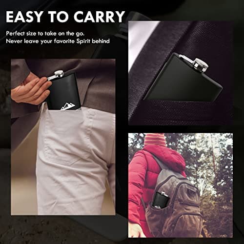 KWANITHINK Stainless Steel Hip Flask 8oz — view 4