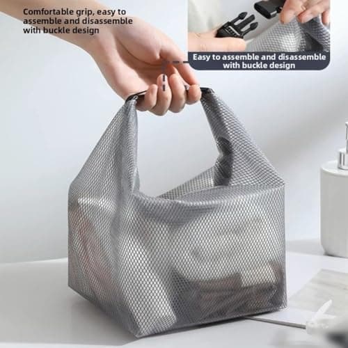 Large Capacity Waterproof Storage Bag For Swimming And Fitness, Separable Wet Dry Drawstring Pouch, Portable Lightweight Organizer For Travel, Gym, Beach, Outdoor(Gray Small) — view 3