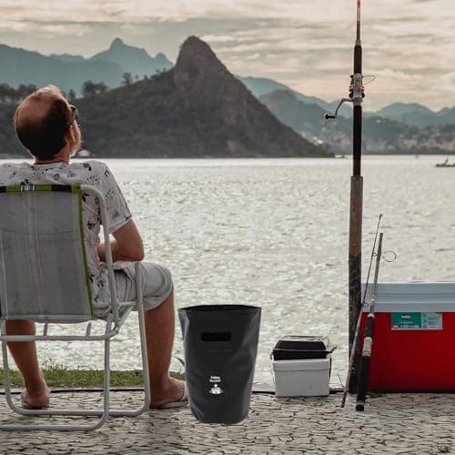 ULTECHNOVO Foldable Water Bucket 15l Black Pvc Portable Outdoor Storage — view 4