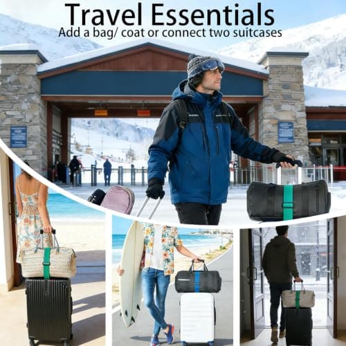 Cosblisvia Luggage Straps, Suitcase Straps 7 Pack Adjustable Bag Strap Set For Travellers, Families, Students, Airport Trips, Business Travel, Holidays, Assorted Colours — view 6