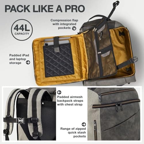 Cabin Max Ryanair Cabin Bag 55x40x20 Trolley Backpack Hand Luggage, 40L — view 5
