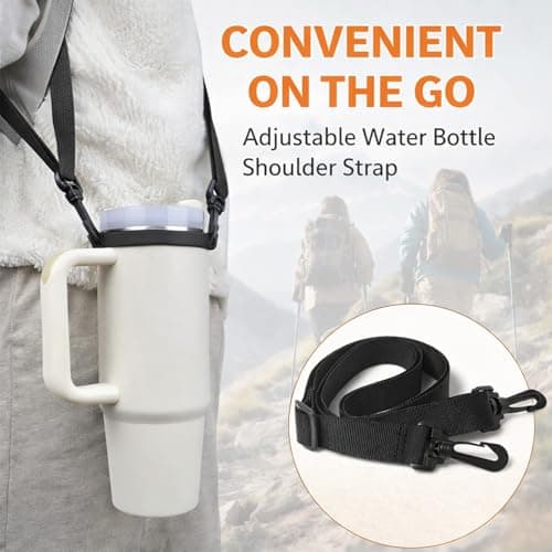 ApexPine Adjustable Water Bottle Carrier Strap for Hiking Travel — view 3