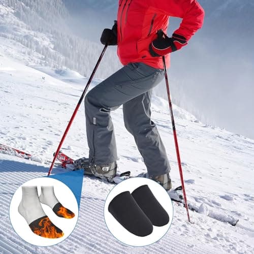 1 Pair of Reusable Neoprene Thermal Insulators – Portable Foot Warmers for Outdoor Activities like Biking, Running, and Hiking – Durable and Comfortable Design in Black — view 6