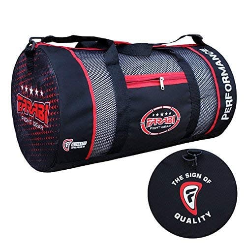 Farabi Kit Bag Mesh Lightweight Gym Training Bag Air Mesh for Air Ventilation (Black) — view 4