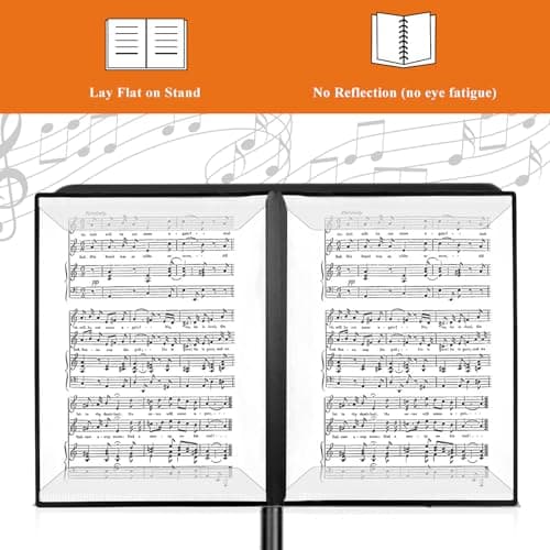 AUAUY 2 Pcs Sheet Music Folders 6-Sided A4 Collapsible Files Holder — view 6