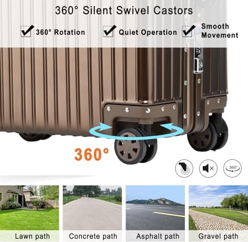 All Aluminium Hard Shell Suitcase Medium Size Travel Metal Suitcase — view 4