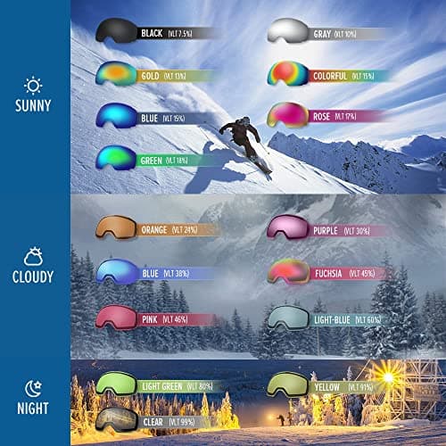 OutdoorMaster OTG Ski Goggles, Snowboard Goggles for Men, Women & Youth — view 6