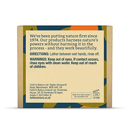 Faith In Nature Natural Orange Hand Soap Bar, Detoxifying, Vegan & Cruelty Free, No SLS or Parabens, 100g — view 2