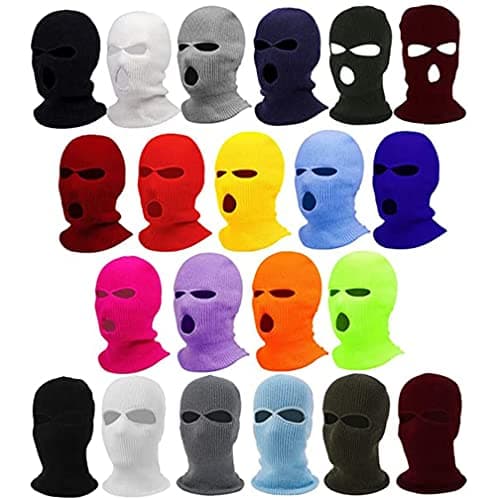 Junhouse 3 Holes Ski Cycling Balaclava Hood Cap Full Face Mask (Yellow) — view 2