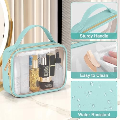 Clear Toiletry Bag - 2 Pack TSA Approved Clear Makeup Bags for Travel — view 5