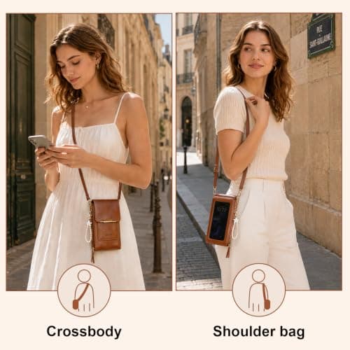 Touch Screen Crossbody Phone Bag for Women Anti Theft Crossbody Bag Purse — view 5