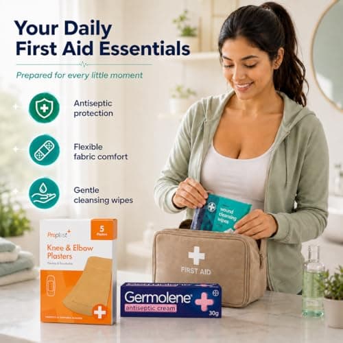 Antiseptic Cream 30g Bundle with 10 Cleansing Wipes & 5 Fabric Plasters | Travel & Home Care Essentials Kit — view 5