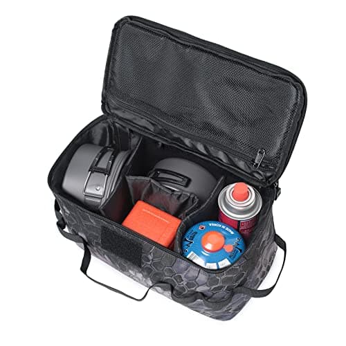 Fiorky Outdoor Camping Storage Bag Gas Stove Canister Pot Carry Bag Portable Camping Stove Carry Bag Outdoor Storage Box Container Scratch Resis-tant for Outdoor Hiking Picnic Travel — view 2