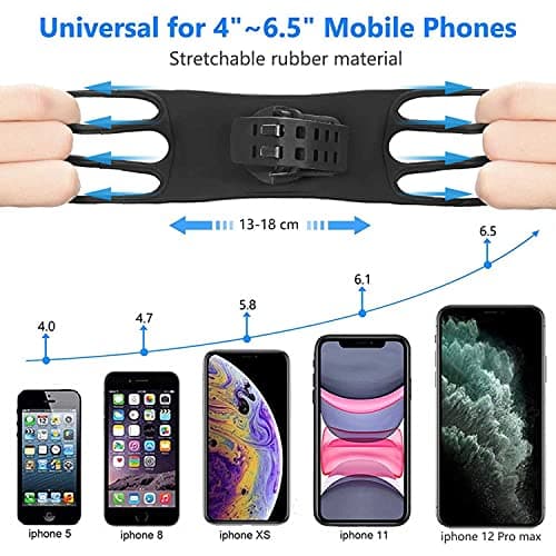 VOVIGGOL Bike Phone Mount 2 Pack, Universal Motorcycle Phone Holder for Bike, 360°Rotation Silicone Bicycle Phone Holder Handlebar Phone Mount Compatible with iPhone 12 11 Pro, Samsung — view 2