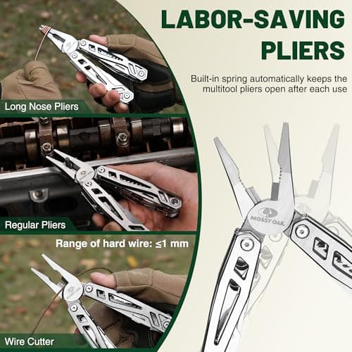 Mossy Oak 22-in-1 Pocket Multi Tool Pliers, Metallic — view 6