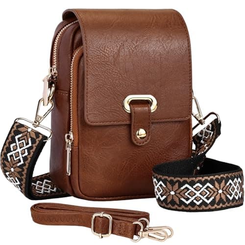 Leathario Cross Body Bag Women, Vegan Leather Phone Bag, Small Women's Cross-Body Bags, Versatile Handbags and Shoulder Bags