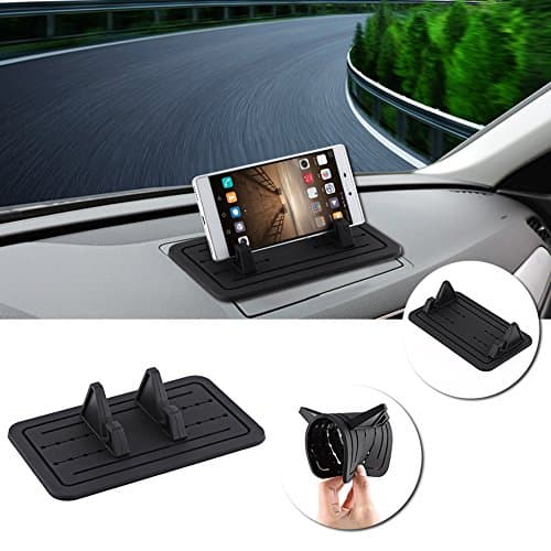 Silicone Car Cellphone Mount, Car Phone Holder Dashboard Mat Car Phone Mount Non-Slip Silicone Pad, Universal Car Dashboard Mobile Phone Mount Holder Cradle Stand — view 2
