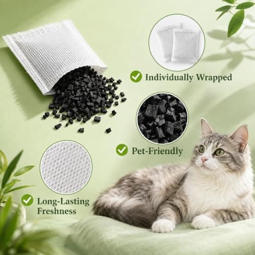 30 Pcs Activated Charcoal Bags, Odor Eliminator,Activated Carbon Odour Absorber, Car Odor Eliminator, Cat Litter Deodoriser, Moisture Control, Pet Odour Remover — view 4