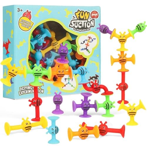 SULOLI Sucker Toys for Kids,38PCS Suction Cup Airplane Activities for Kids Window Travel Toys for 3+ Year Olds