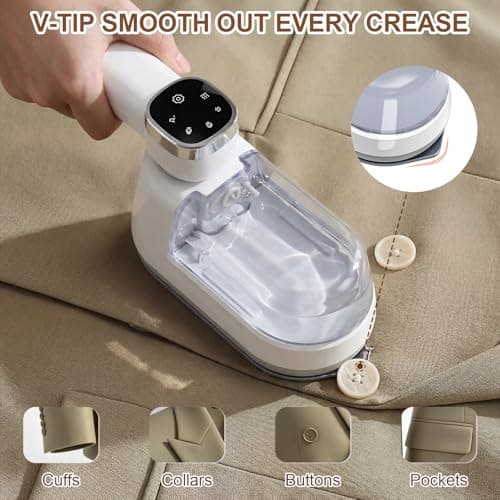 Travel Steamer for Clothes, 1200W 2in1 Portable Handheld Clothes Steamer — view 6
