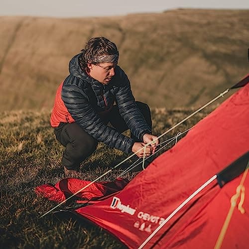 Berghaus Cheviot 2 Tent for 2 People for Harsh Weather Conditions, 2 Man, Compact, Lightweight, Tunnel, Easy to Pitch, 4 Season, Backpacking, Festivals, Wild Camping, Hiking, 5000mm HH, Red — view 5