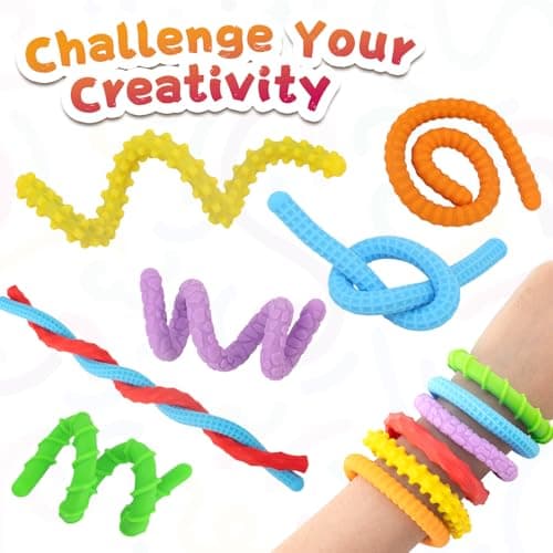 ddLUCK Fidget Toys for Kids Adults, 6 Pack Sensory Sticks with ADHD Autism — view 3