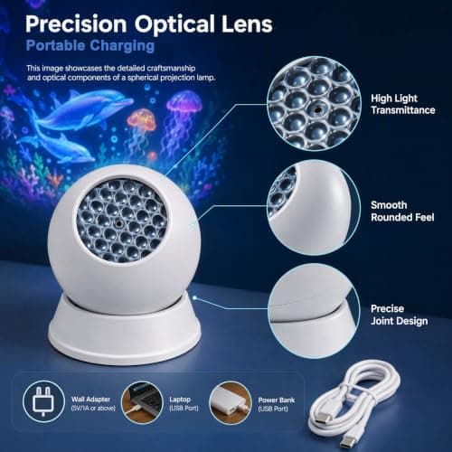 Dynamic Rotating LED Projector Light, Kids Ocean Night Light Projector — view 3