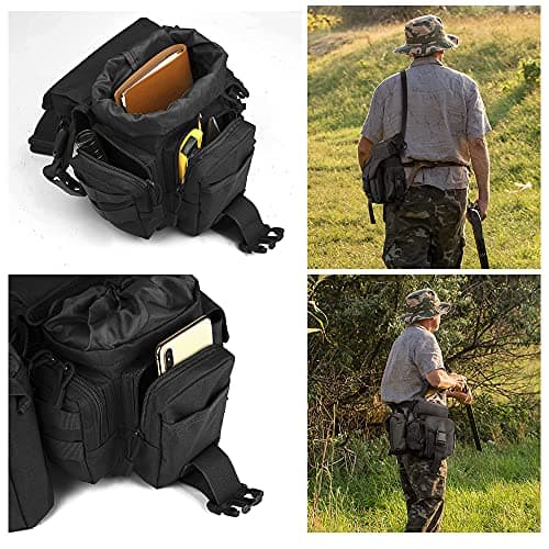 Flintronic Tactical Drop Leg Waist Bag, Multi-Purpose Waterproof Outdoor Military Hip Thigh Tool Bag Fanny Pack with Water Bottle Pouch, for Hiking Travel Motorcycling Camping Fishing — view 6