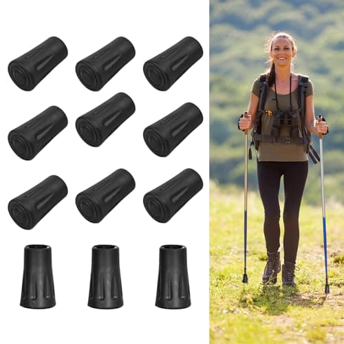 Xynovate Heavy Duty Walking Stick Tips, Walking Pole Rubber Tips
