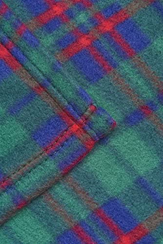 Adore Home 150x200cm Double Tartan Check Fleece Throw Blanket Green — view 4