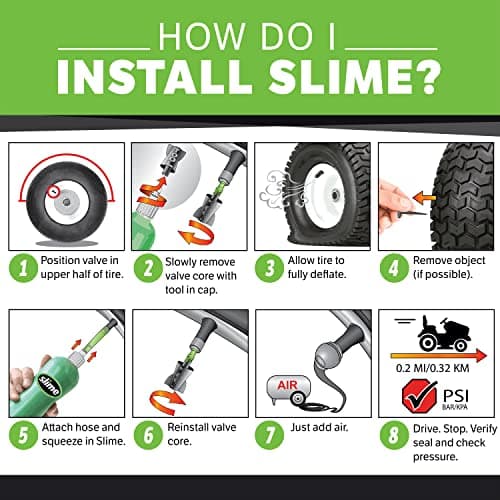 Slime 10125 Flat Tyre Puncture Repair Sealant, Smart Repair Kit Refill, suitable for cars, Non-toxic, eco-friendly, 473 mL (16oz) bottle — view 5