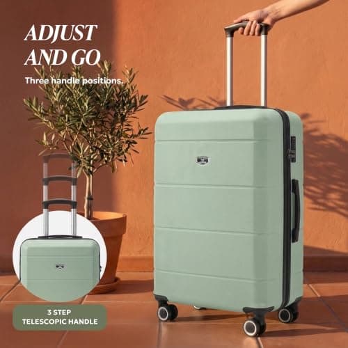 LUGG 28 Inch Jetset Suitcase Hard Shell Case 4 Wheel Travel bag Lightweight ABS Material with TSA Lock Approved for Travel with easyJet, British Airways, RyanAir, Virgin Atlantic, Emirates(75x49x29cm) — view 5