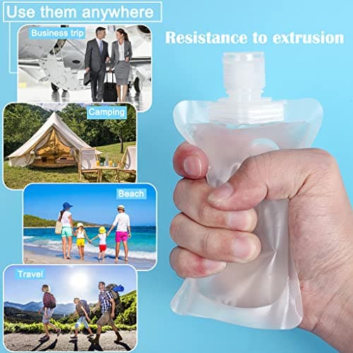 ZGTS 15 Pcs Travel Size Toiletries Bag,Refillable Squeeze Pouch — view 3