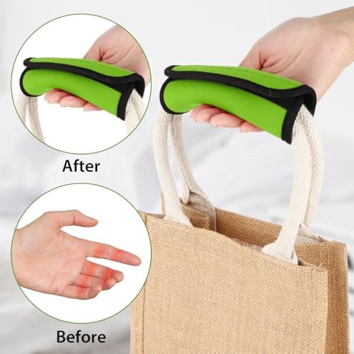 2 Pack Luggage Handle Wraps for Suitcase, Bright Color Comfort Soft Handle Covers Suitcase Luggage Handle Wrap Luggage Tag Wraps Travel Accessories (Grass Green) — view 4