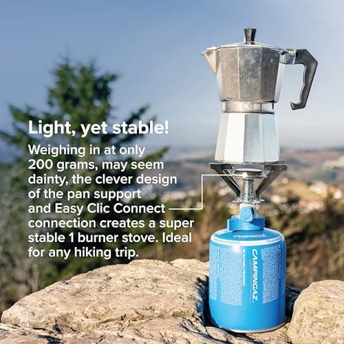 Campingaz Bleuet Connect Camping Stove | With Easy Clic Connection and Dual Lock Function | Lightweight 1-Burner Gas Stove | Single Burner | High Power 1250 W | For Camping, Festivals and Hiking — view 3