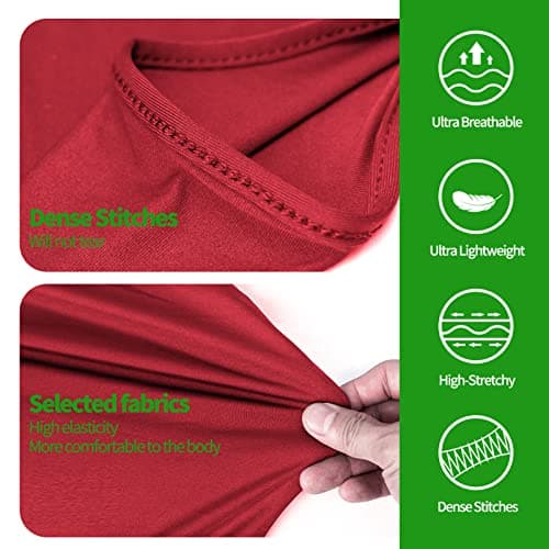 LONGKING Balaclava Face Mask for Men– Skiing, Snowboarding, Motorcycle, UV Protection & Wind Protection, Red — view 4