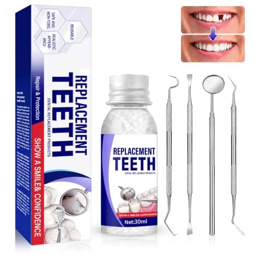Temporary Tooth Filling Repair Kit, 30ml Emergency Tooth Filler with Tools