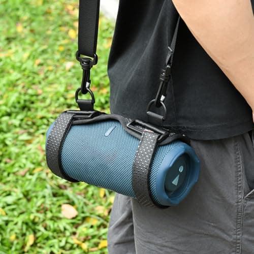 HTU Portable Speaker Strap Holder Carrier Adjustable Shoulder Strap for Camping Travel Outdoor Speaker Mount Holder Sling Strap Protective Cover for JBL Flip 3/4/5 for JBL Charge 3/4/5 for U — view 4