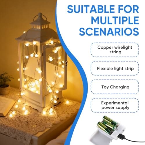 3 X AA USB Battery Pack For LED Lights, 4.5 V Case With On/Off Switch — view 4