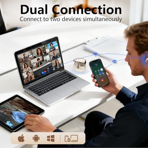 KVANCEGR Active Noise Cancelling Wireless Earbuds with 60 Hour Long Battery Life,Bluetooth 5.4 in-Ear Earphones,Multi-Device Pairing,Enhanced Clear Call,Hi-Fi Stereo Ear Buds for Sport Walk — view 6