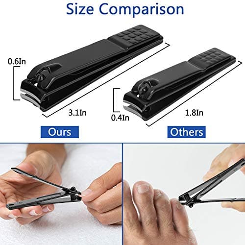 Manicure Set Men Travel Nail Clipper Kit - Mini Luxury Manicure 4 in 2 Manicure & 1 Nose Hair Scissors Stainless Steel Professional Pedicure Set Travel Nail Grooming Kit Gift for Men Lovers Parents — view 2